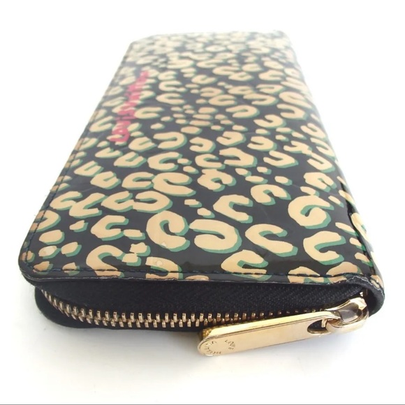 AUTH Louis Vuitton LV Vernis Long Zip Leopard Wallet - Picture 3 of 9
